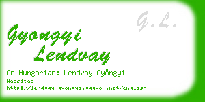 gyongyi lendvay business card
