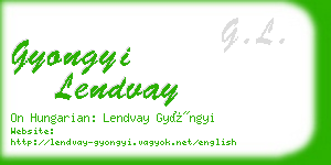 gyongyi lendvay business card